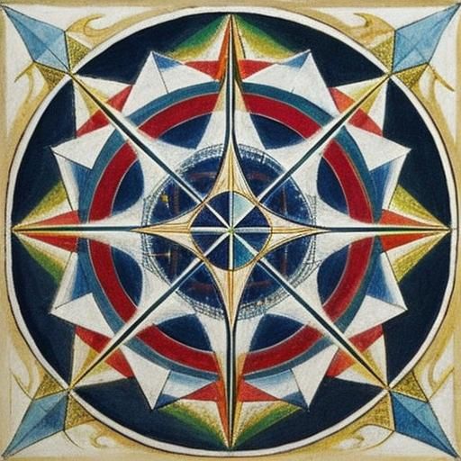 God Geometry in William Blake Style