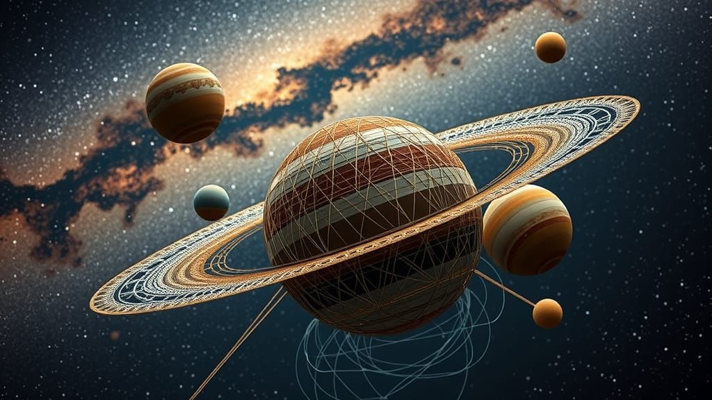 String Solar System: A Cosmic Sculpture