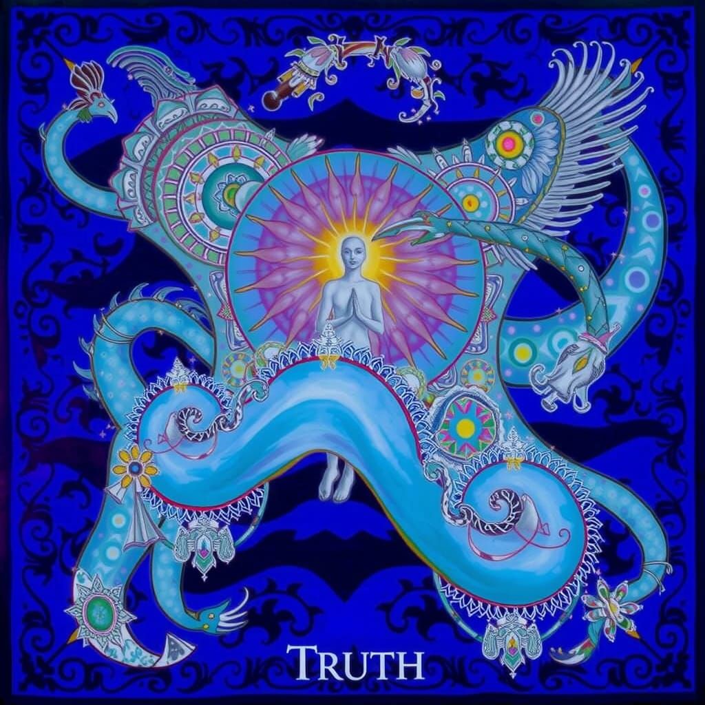 Masterpiece Painting of Beauty and Truth with Vibrant Compos...