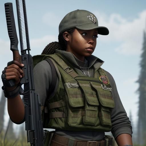 Hyperrealistic Huntress with Compound Bow in 3D