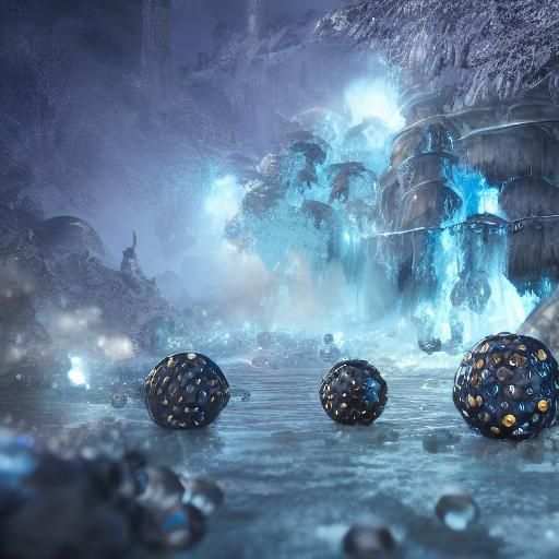 Ice balls black pearls pyrite dotted diamonds freezing ice c...