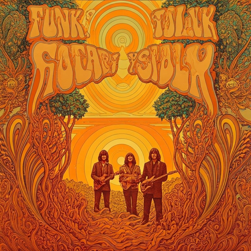 Psychedelic Funk Band Album Cover Art