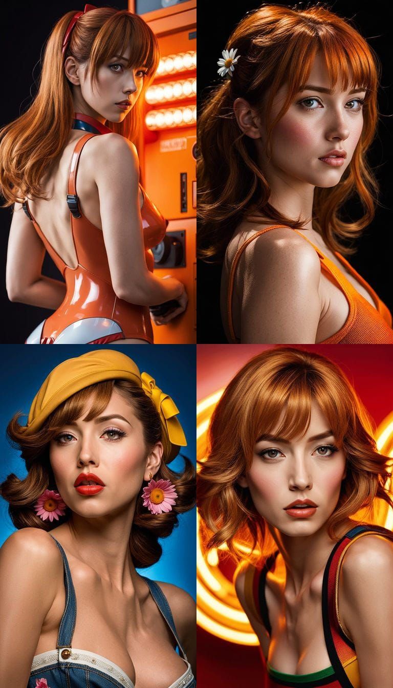 Hyper Realistic Asuka Pinup Portrait in Photorealistic Style