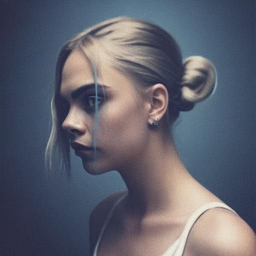 Dreamlike Reflection: Woman in Industrial Setting