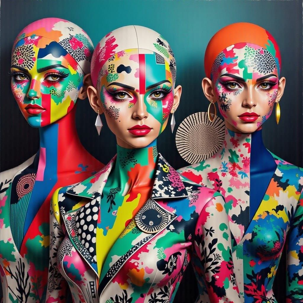 Vibrant Pink Camouflage in Barcode Pattern