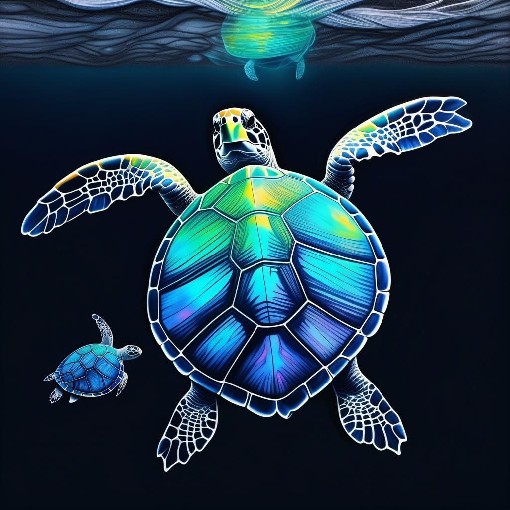 Softly pastels of a Chemiluminescent neon Ephemeral iridesce...