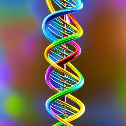 Fluorescent DNA Tree of Life in 3D Digital Art
