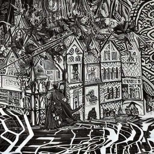 Magical Folklore Carnival in Impressionistic Style