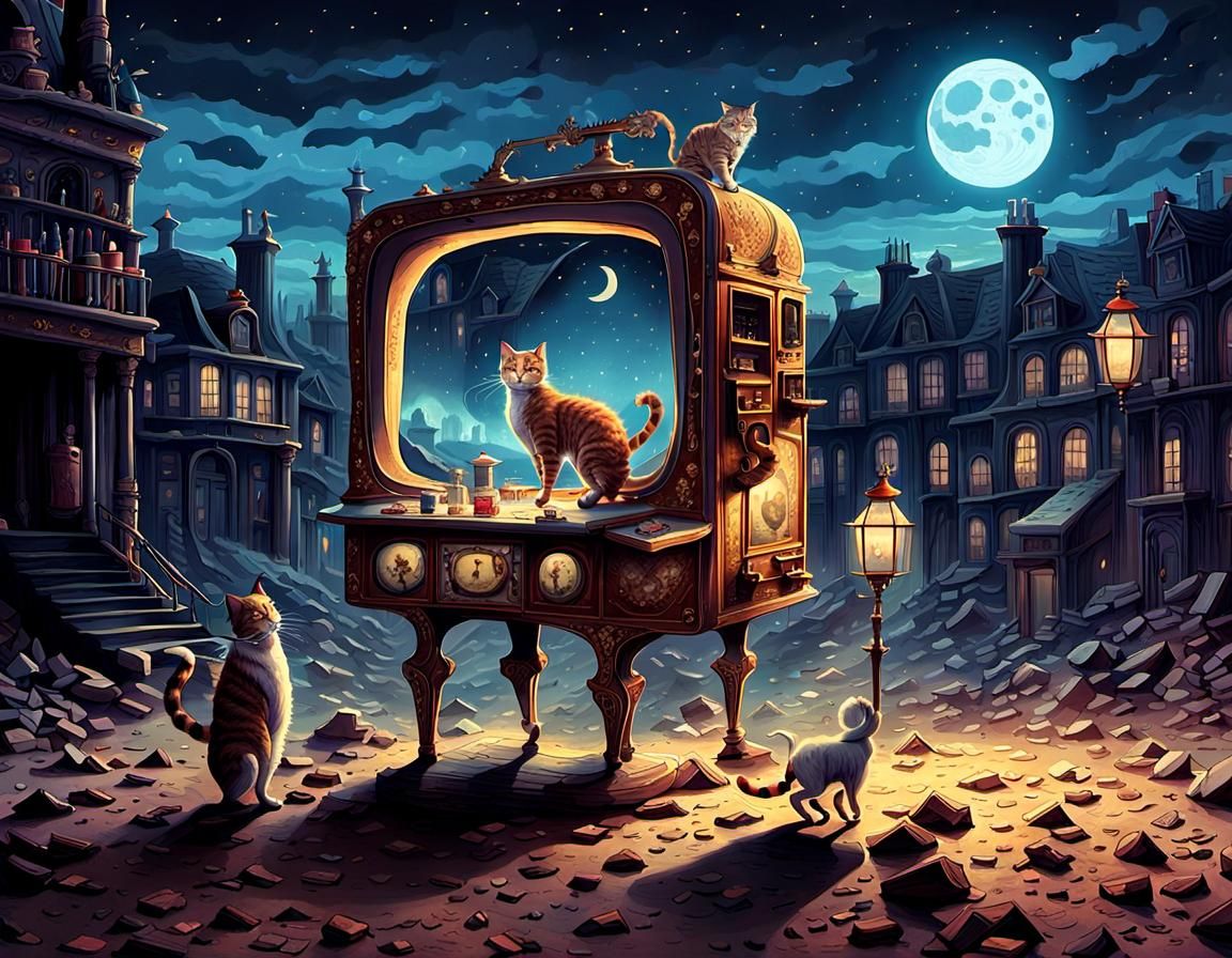 Surreal Cat Interior: Louis XIV-Era Homes