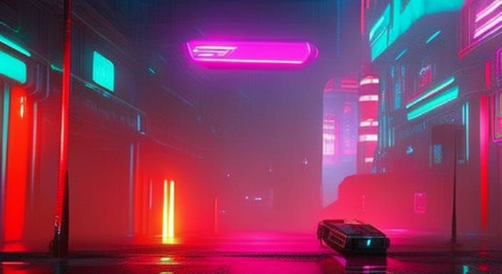 Cyberpunk Fiesta in Neon Cityscape
