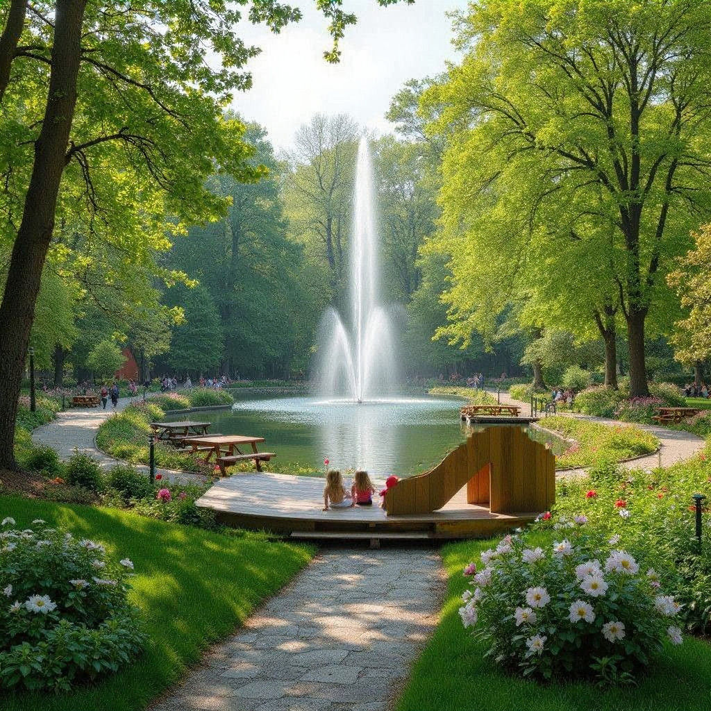 Vibrant City Park in Germany: A Modern Green Space