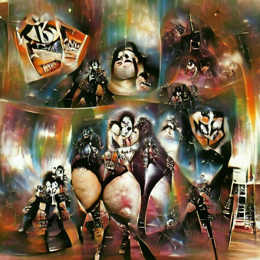 Cybernetic Meat Overlord Portrait in 1970s Style