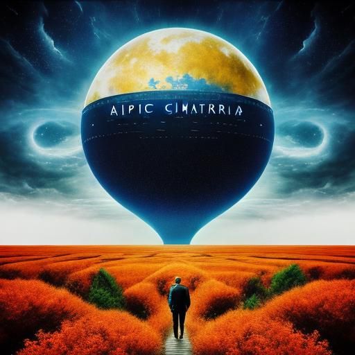 Epic Airship in Cinematic Surrealist Style