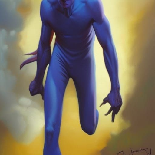 Nightcrawler in Oil Painting Style