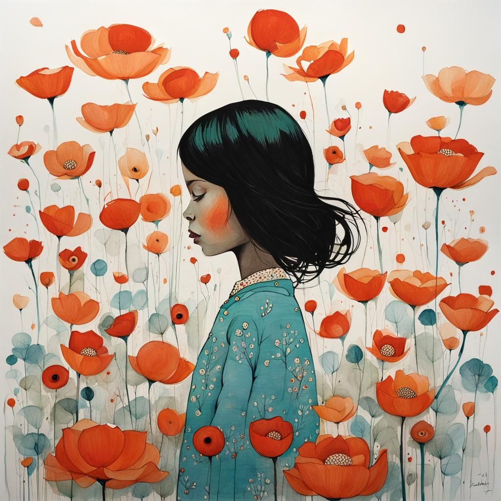 Abstract Expressionist Composition with Bold Brushwork