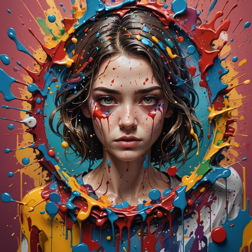 Hyperrealistic Sell Button in Splash Art Style