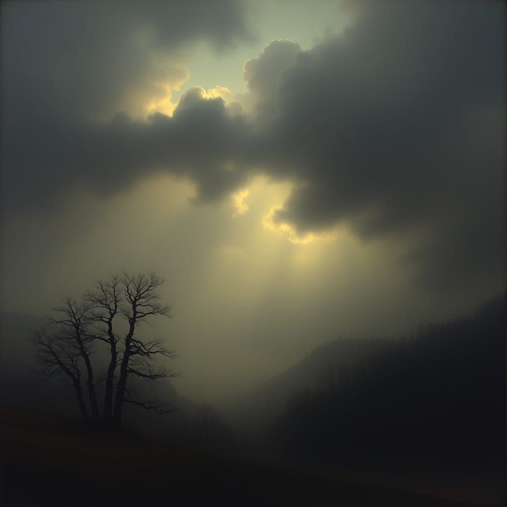 Romantic Landscape Inspired by Caspar David Friedrich