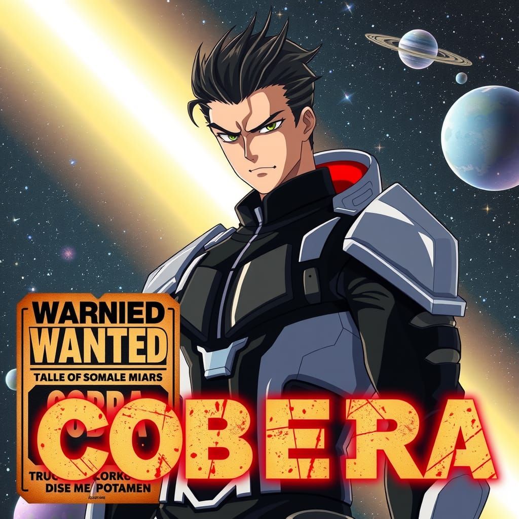Cobra: Space Outlaw in Retro-Futuristic Anime Art