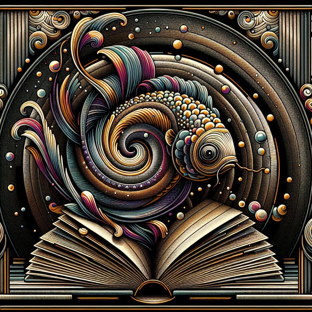 Spiral Fish Reading Book with Iridescent Highlights