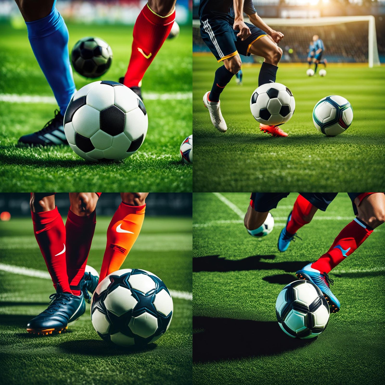 Soccer Ball Close-Up on Grass Field in Action