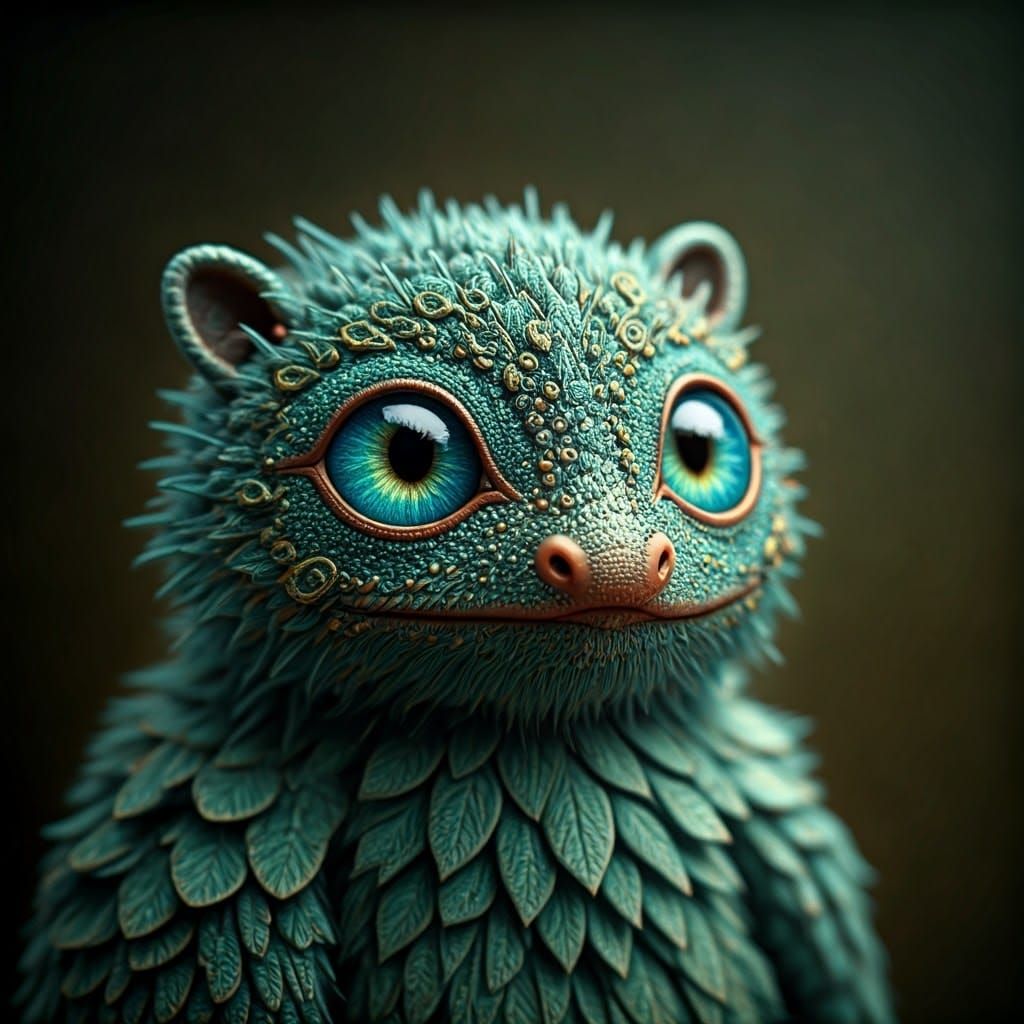 Artist-Laden Soutache Creature with Eyes
