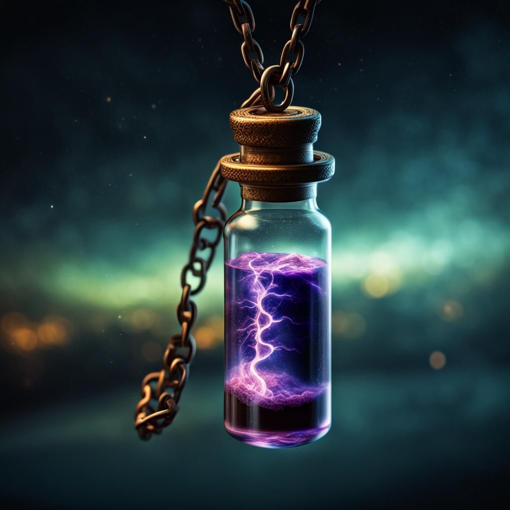 Vial of Glowing DNA: Hyperrealistic Fantasy Art
