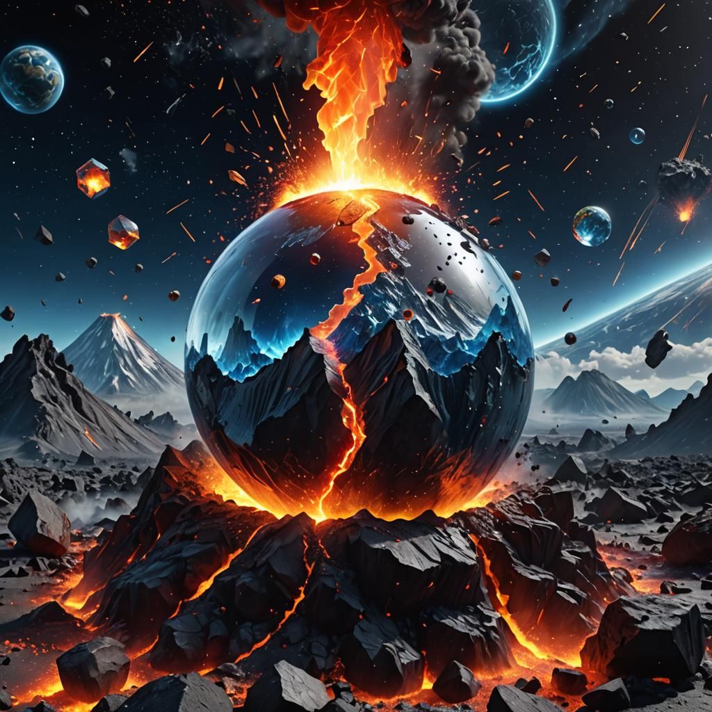 Erupting Volcano Shatters Glass in Galaxy