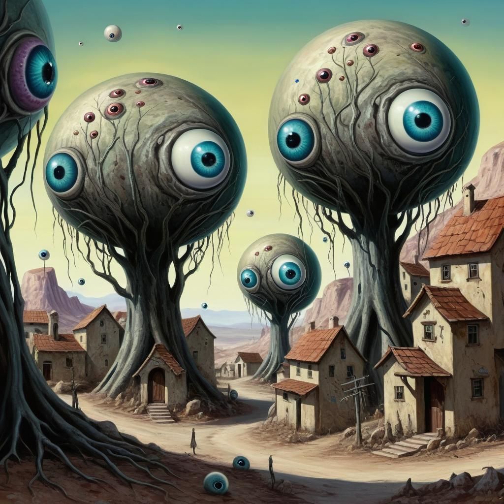 Surreal Eyeball Planet in a Sci-Fi Fantasy