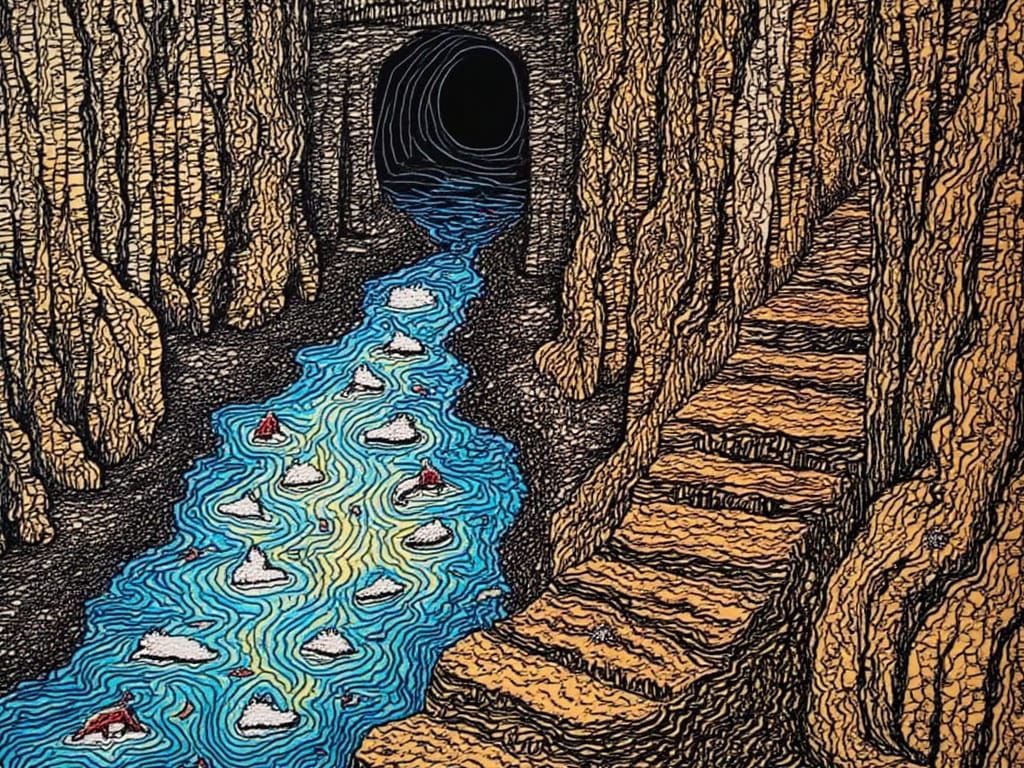 Subterranean Wells and Aqueducts in Miyazaki Style