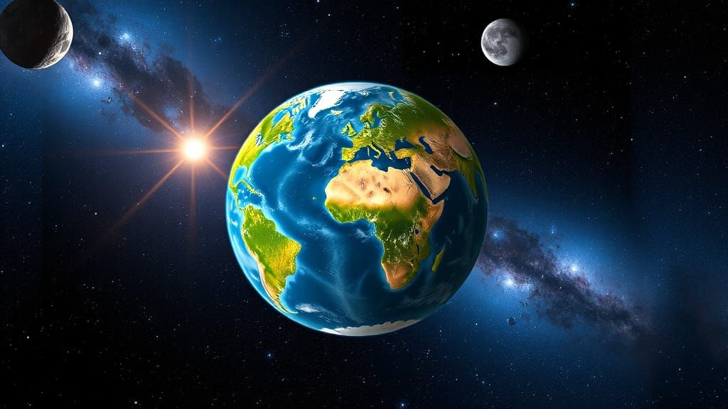 Luminescent Earth: A Thriving Planet in Outer Space