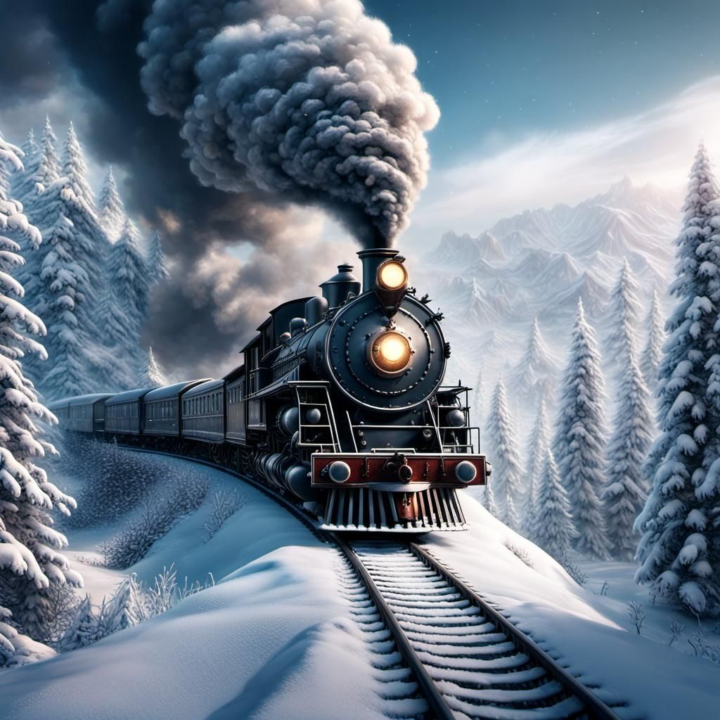 Steamtrain winter wonderland