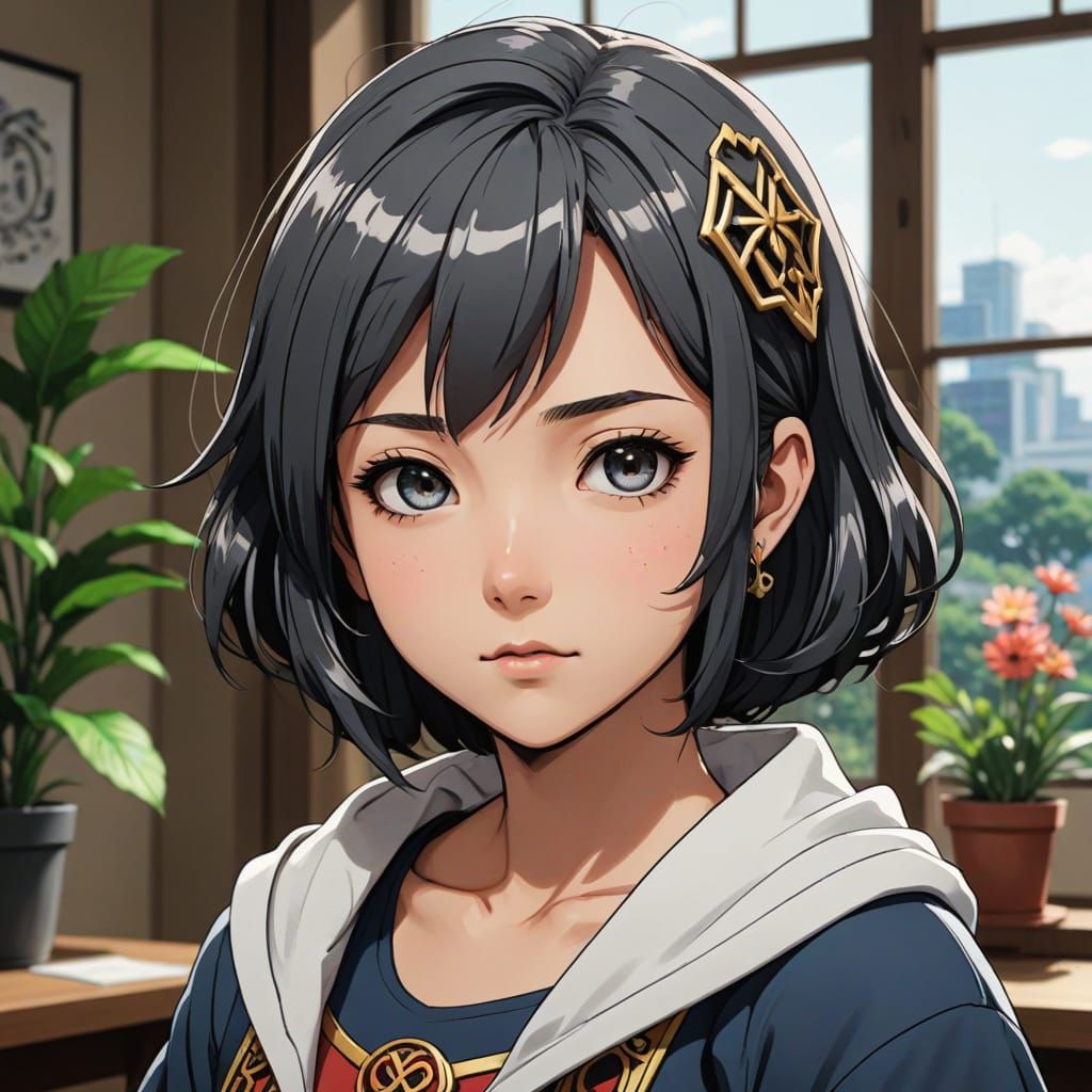 Anime-Style Doctor Examining Happy Patient in a Simple Clini...