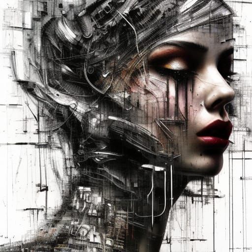 Electronic Pleasure: Hyperdetailed Line Art Masterpiece