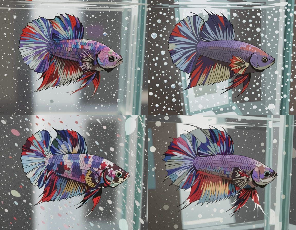 Fierce Betta Fish Logo in Dynamic Fighting Pose