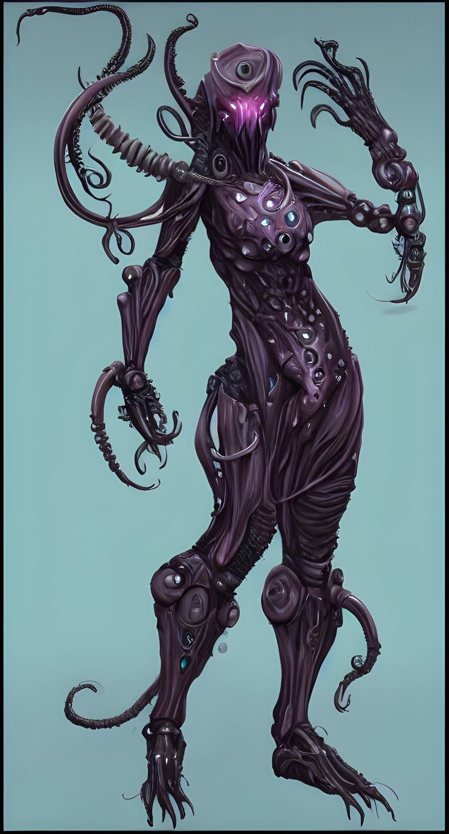 Eldritch Bio-Mechanical Warframe Figure