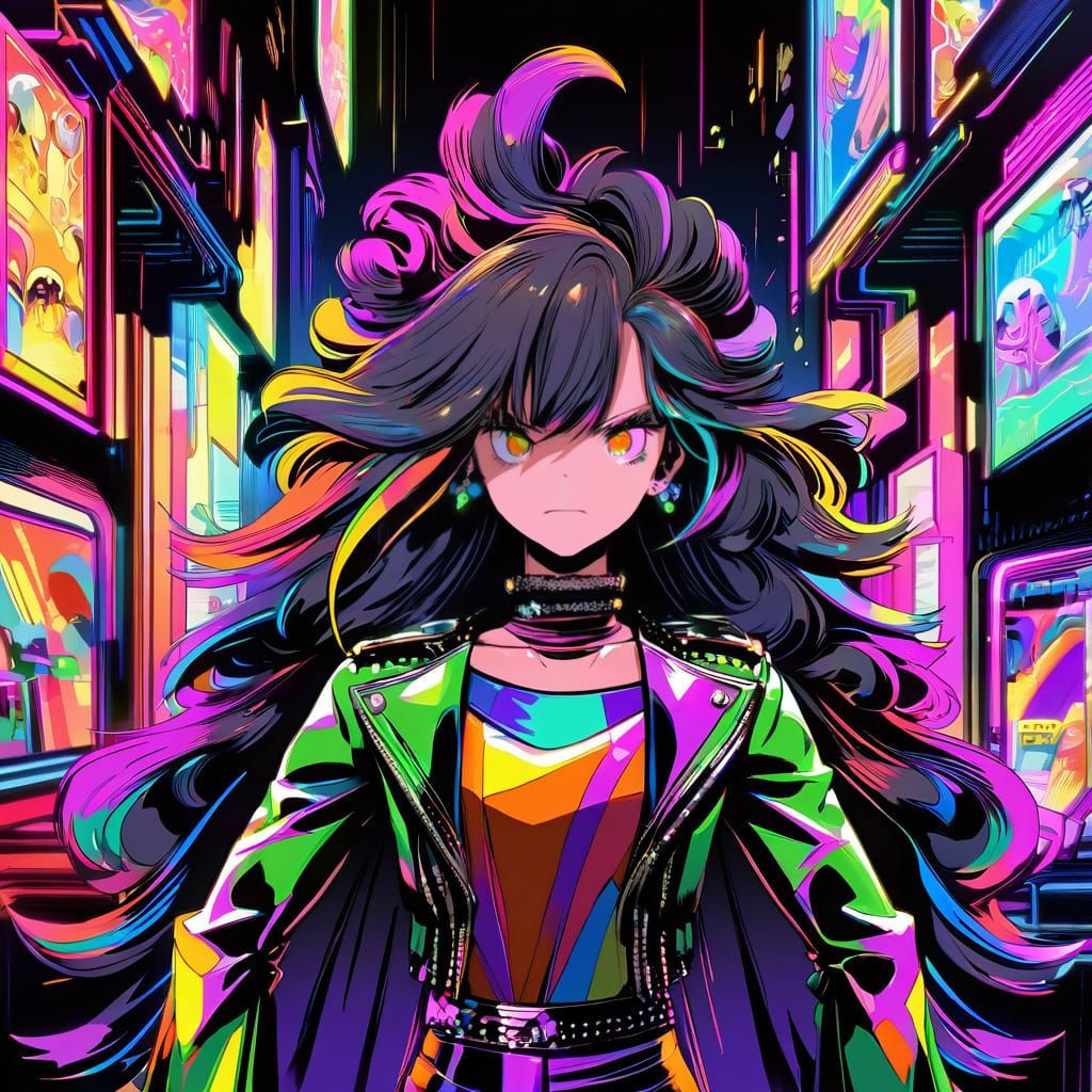 Glam Rock Anime Goddess