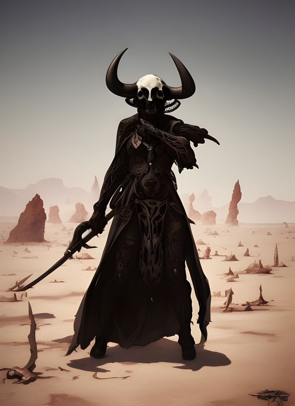 Cow Skull Mask Demon in Arches Desert
