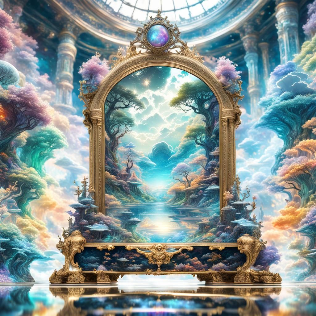 Miniature Universe Reflected in Surreal Dreamscape