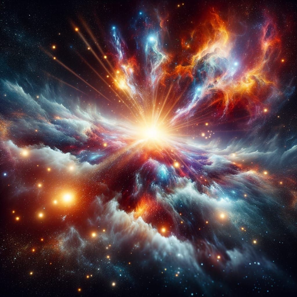 Cosmic Explosion in Vibrant Colors Unfolds in the Distant Un...