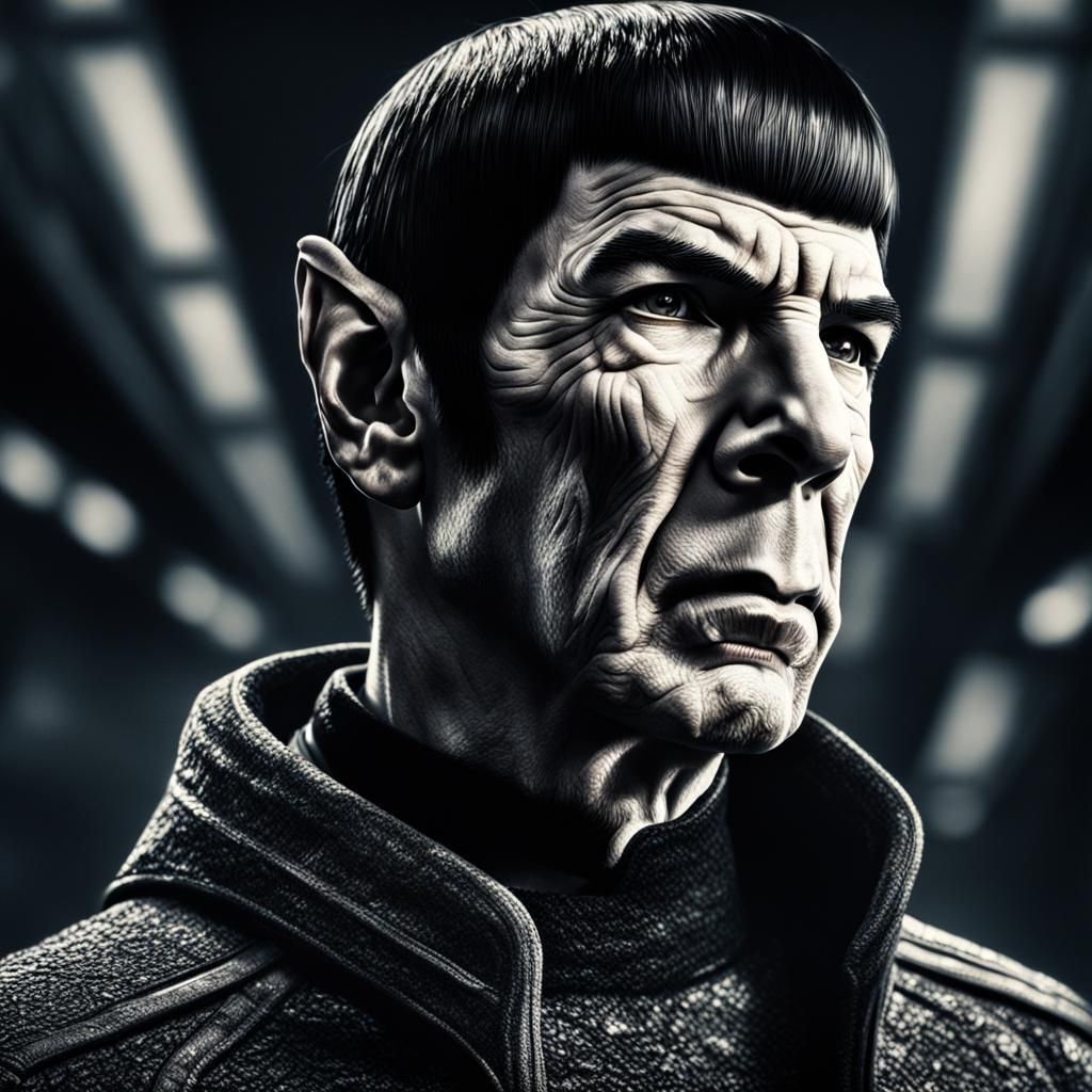 Emo Spock Hyperrealistic Portrait