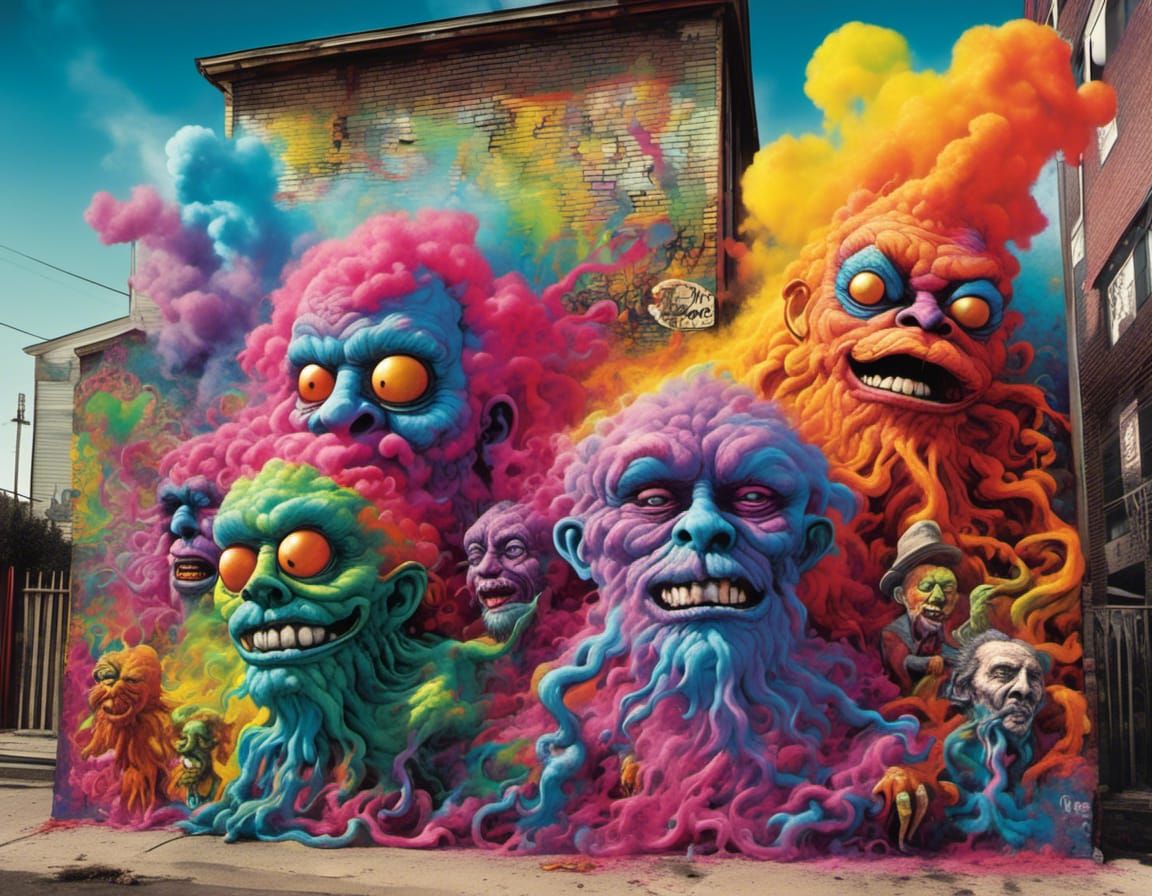 Rainbow Smoke Monsters