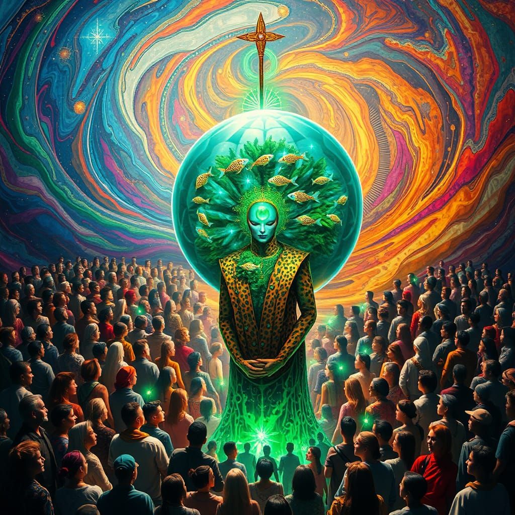 Celestial Shaman in a Surrealist Style