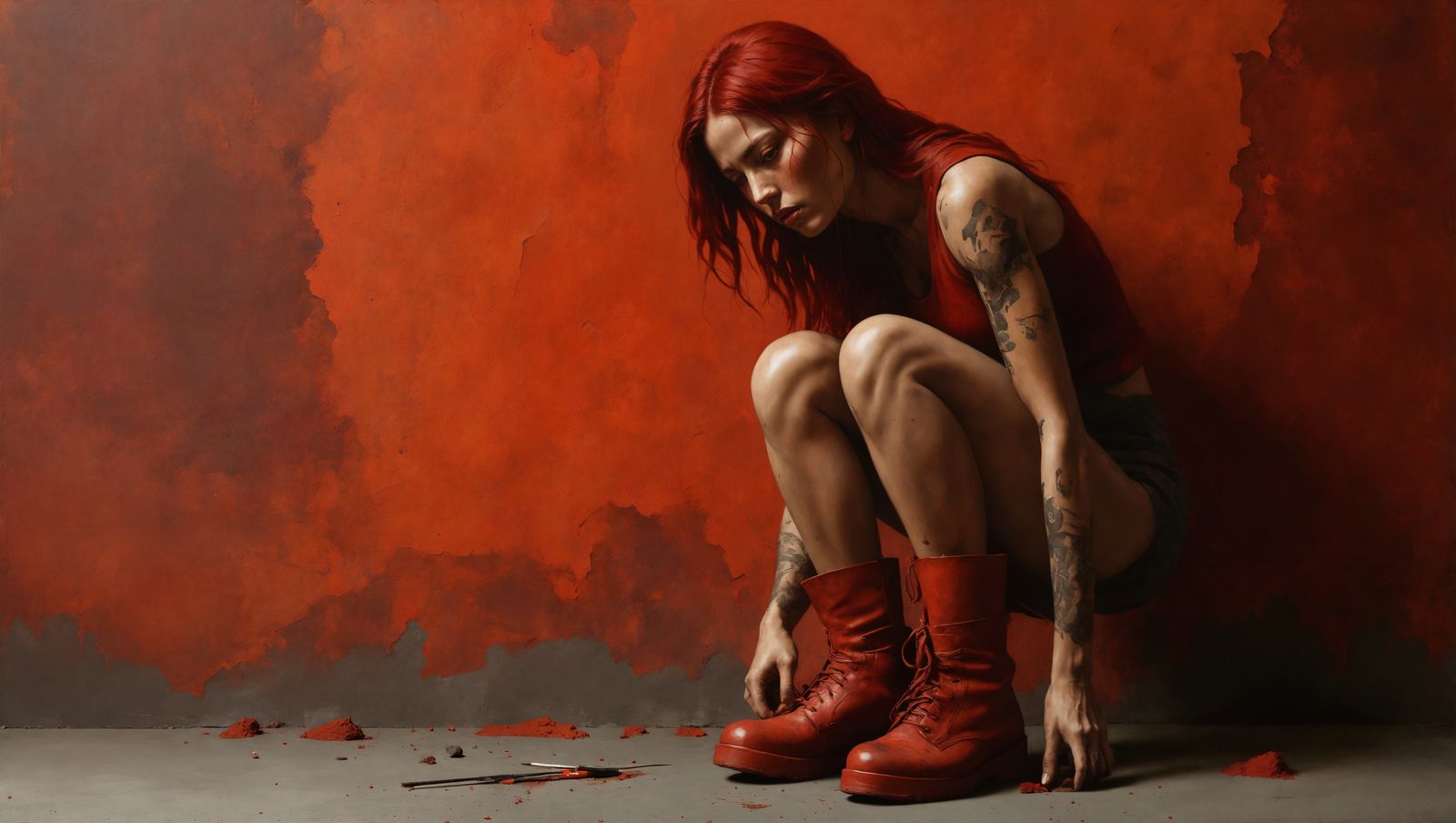 Hyperrealistic Mixed Media Art in Earth Tones