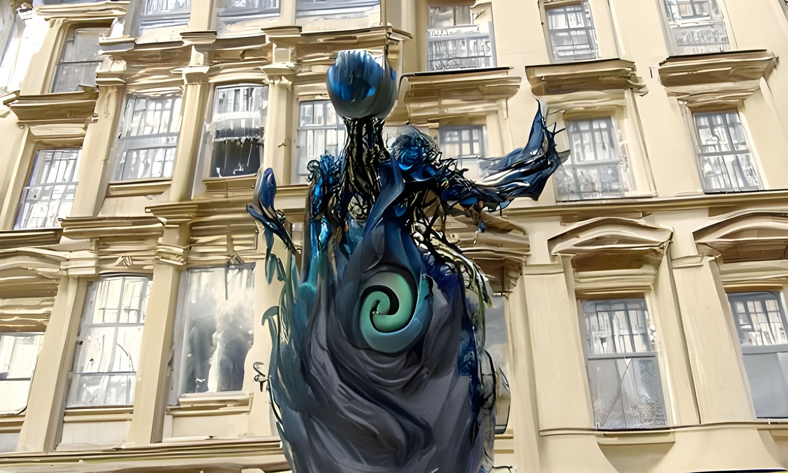 Mysterious Water Elemental in Ashcan School Style