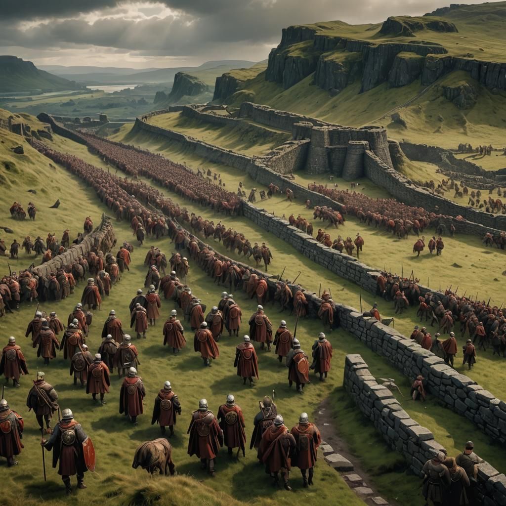 Ancient Roman Soldiers Defend Hadrian's Wall
