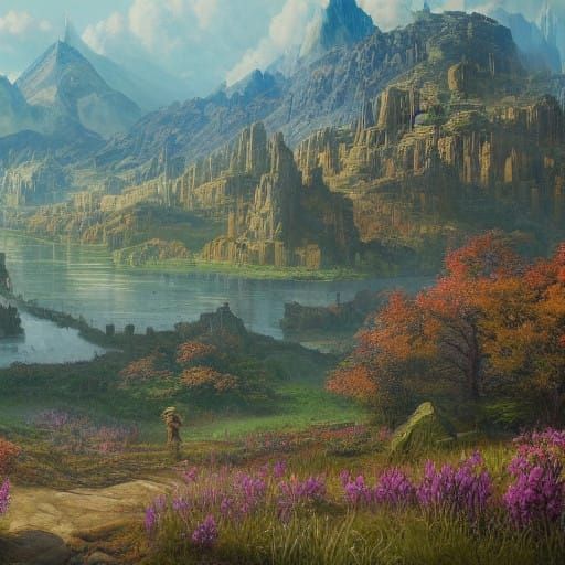 Sweeping Biblical Landscape in a Fantastical Realm