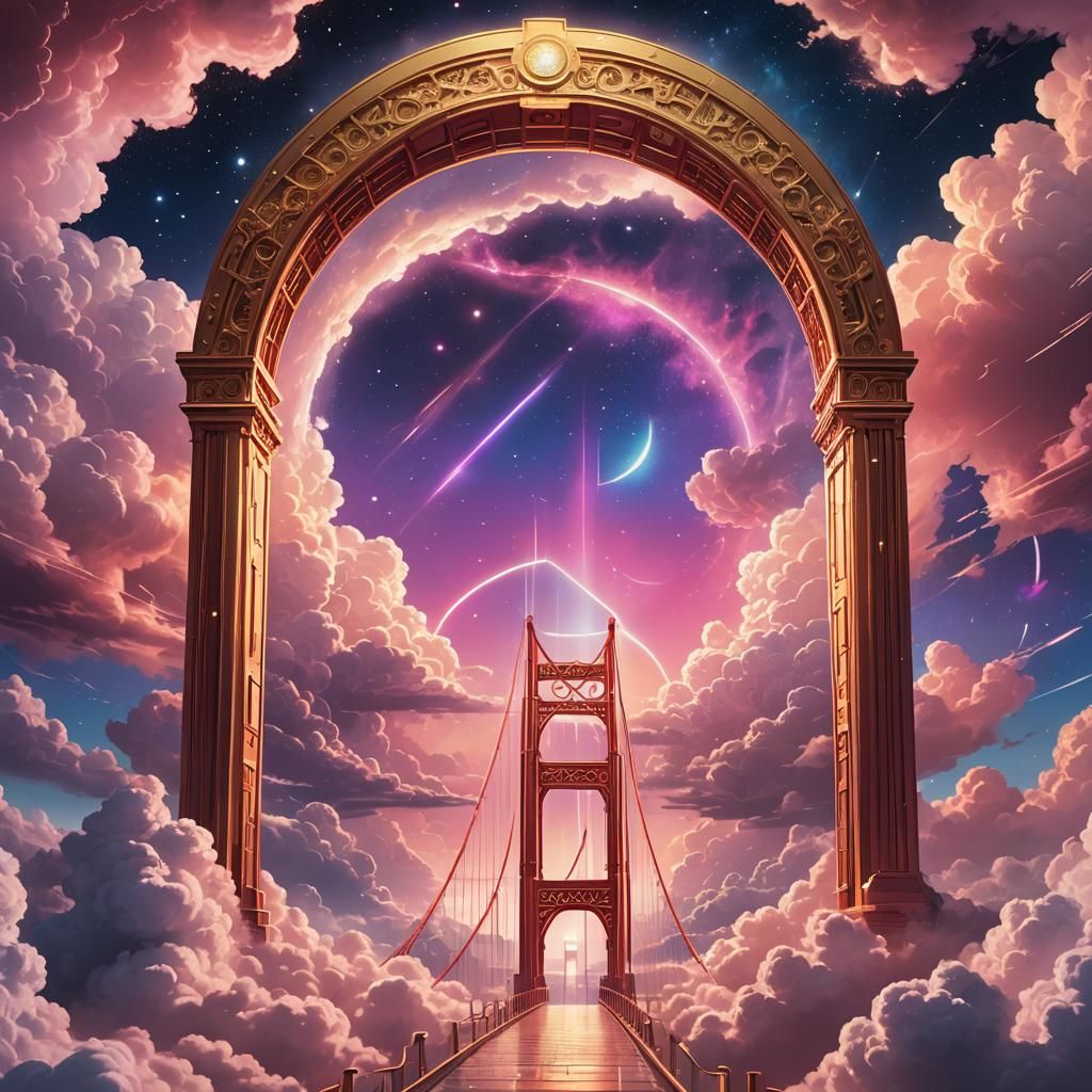 Golden Gate to Heaven in Space