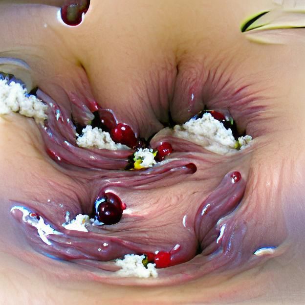 Abstract Swirling Composition with Dripping Elements