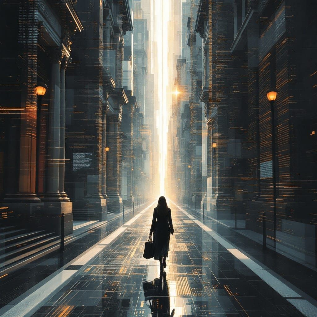 Renaissance Grandeur Meets Digital Glitch in Corrupted Layer...