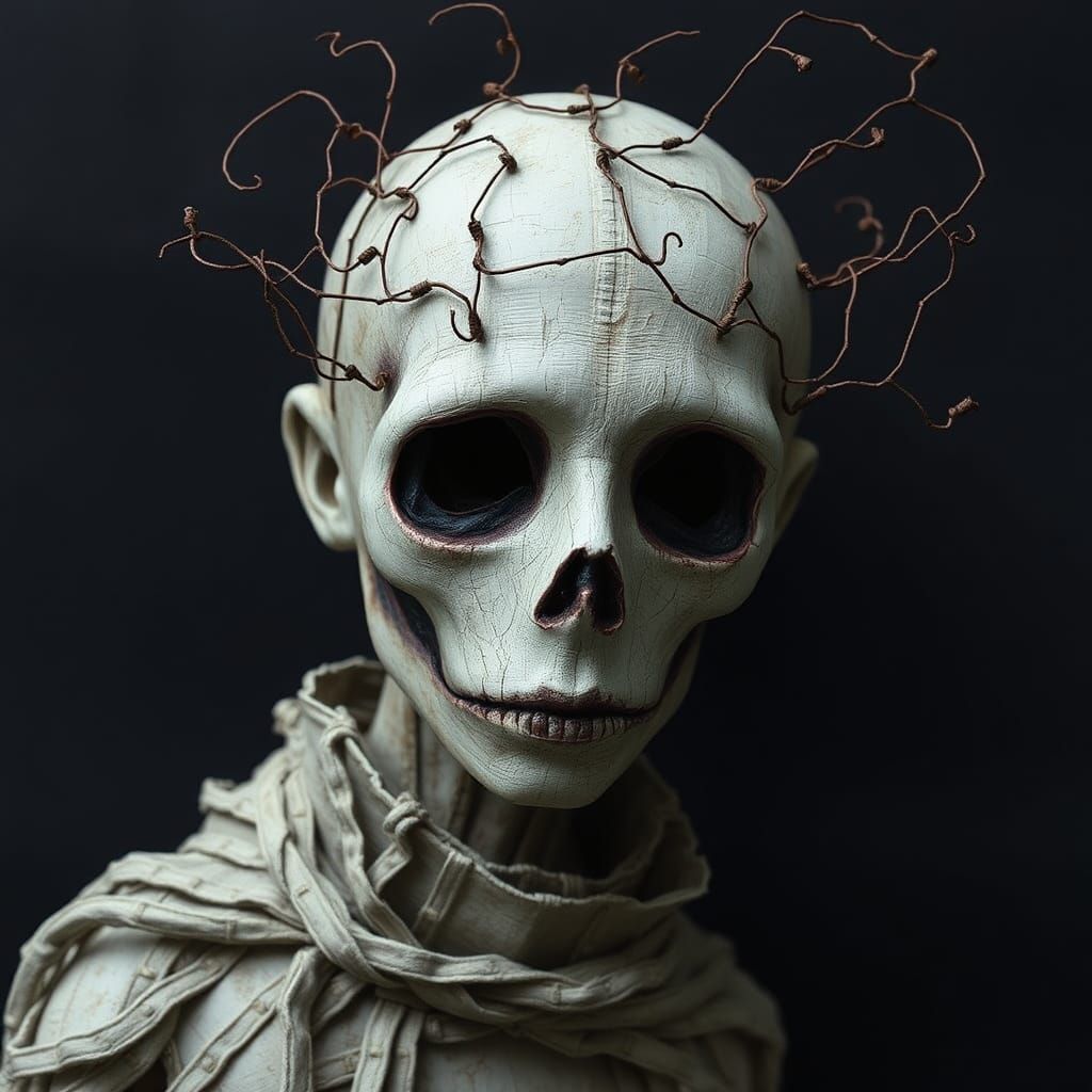 Haunted Portrait in Surrealist Style